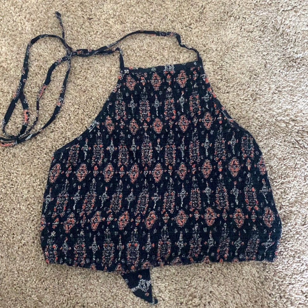 Hollister Multi Print Halter Top. Size small.